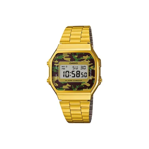 CASIO YOUTH Collection Кварцевый механизм Смольный ремешок Часы Мужские Золотистый циферблат