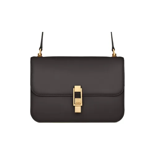 SAINT LAURENT Кожа Box Сумка через плечо Женская Серо-белая