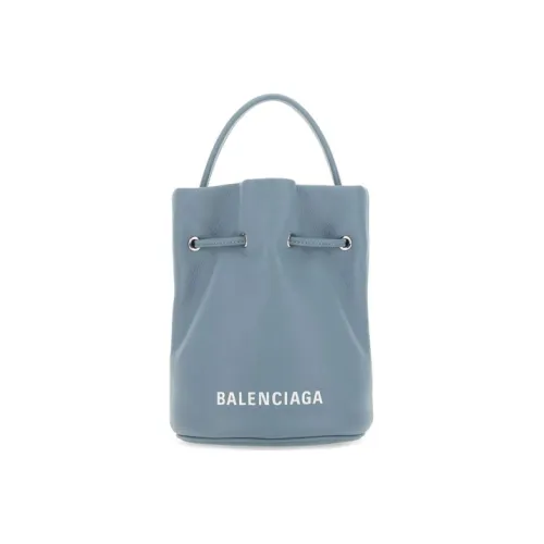 Balenciaga Коровья кожа Ведрообразная сумка Женская Синяя