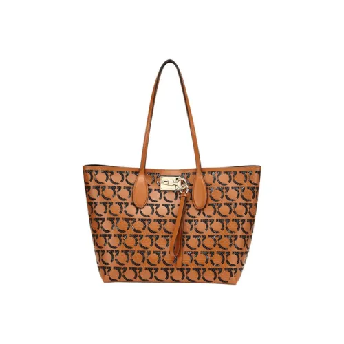 FERRAGAMO Studio Series Логотип Сумка через плечо Женская Коричневая