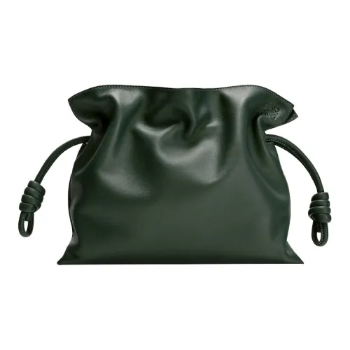 LOEWE Flamenco Nappa Коровья кожа Клатч Сумка через плечо Средний Женский Темно-зеленый
