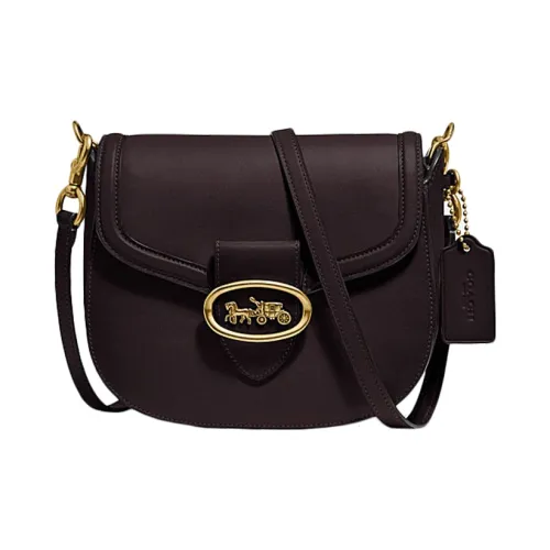 COACH Kat Кожа Сумка через плечо Женская Коричневая