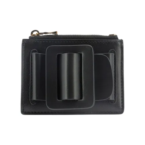 BOYY Кожа Укороченный Держатель для карт кошелек Женский Черный