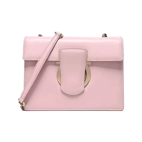 FERRAGAMO Коровья кожа Сумка через плечо Женская Светло-розовая Красная