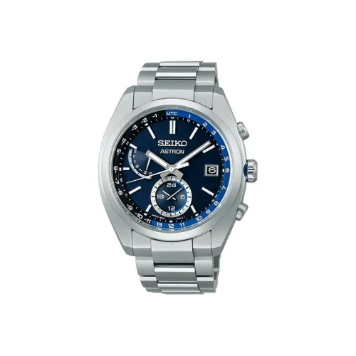 SEIKO Astron Series Кварцевый механизм Титан Ремешок Часы Мужские Циферблат Синий