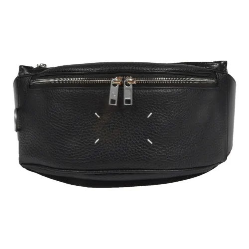 Maison Margiela Мужская кожаная бананка черного цвета