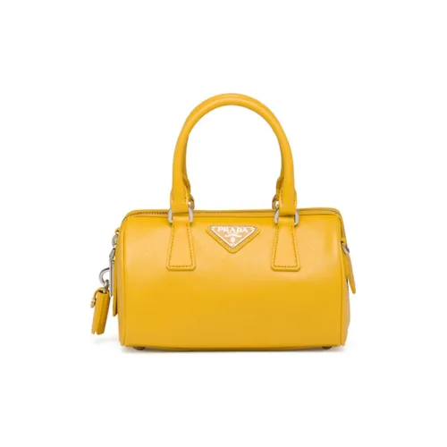 PRADA Saffiano Кожа Сумка Женская Закат Желтый