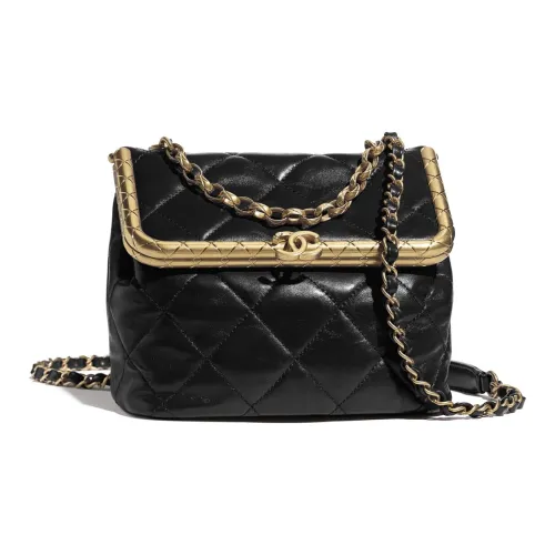 CHANEL Овчина Сумка через плечо Женская Черная