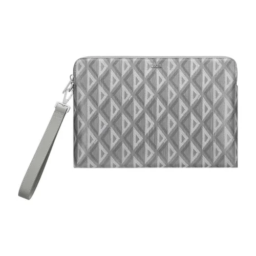 DIOR Холст и кожа Клатч Сумка Стандартная Мужская Серый