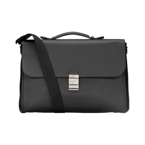 MONTBLANC Корова Кожа Доска Сумка через плечо Сумка Обычная Мужская Черная