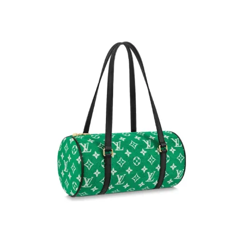 LOUIS VUITTON Papillon Корова Кожа Ручная Сумка Сумка через плечо Сумка на плечо Женская Зеленая