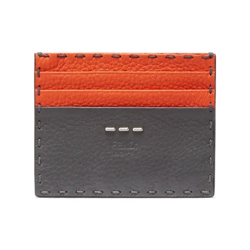 FENDI Телячья кожа Держатель для карт кошелек Мужской Многоцветный