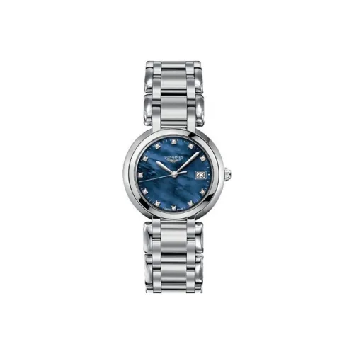 LONGINES Heart Moon Collection Кварцевый механизм Женские часы Часы 30 мм Синий циферблат Корпус из нержавеющей стали