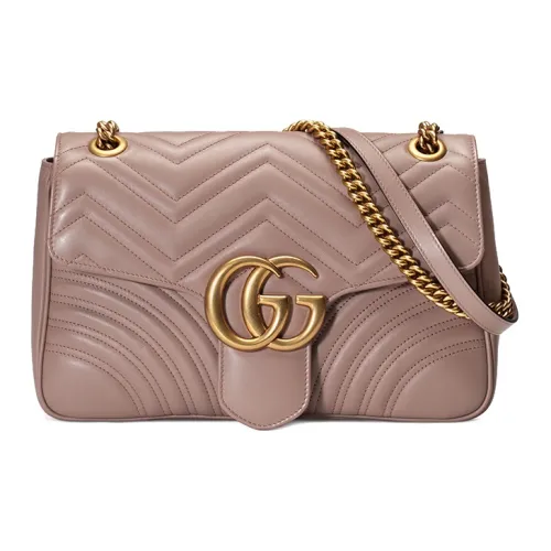 GUCCI GG Marmont Коровья кожа Сумка через плечо Сумка на плечо Женская Телесного цвета