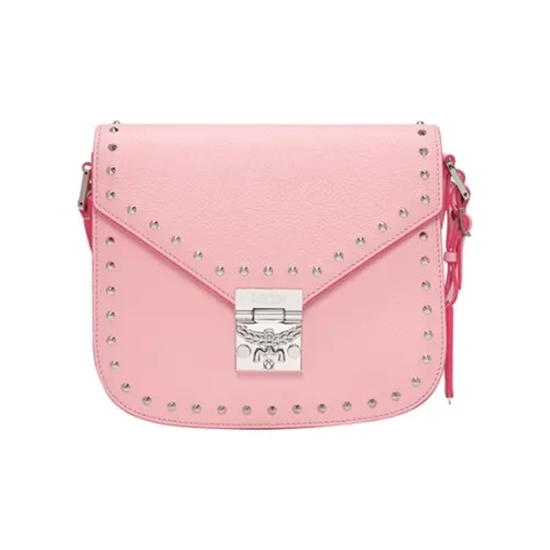 MCM Patricia Visetos Кожа Сумка через плечо Маленькая Женская Розовая