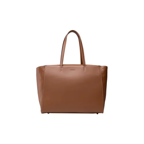 Furla GRAIN LEATHER Тоут Сумка Сумка для покупок Сумка на плечо Сумка Большая Женская Коричневая