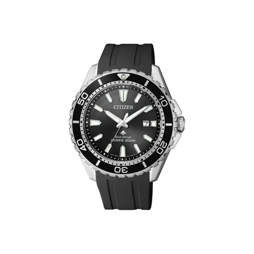 CITIZEN PROMASTER Series Светильник Кварцевый механизм Резиновый ремешок Часы Мужские Черный циферблат