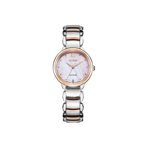 CITIZEN Световой Кварцевый Механизм Женские Экологические Часы Drive Collection 28 мм Золото