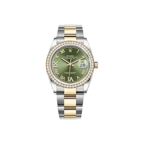 ROLEX Автоматический Механический Movement Женские часы Log Series 36 мм Зеленый