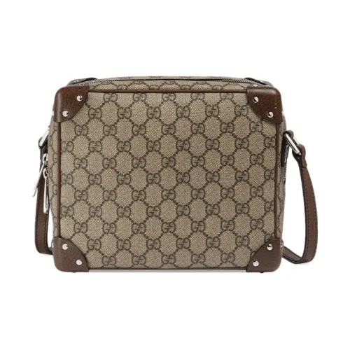 GUCCI Canvas Сумка Box Маленькая Квадратная Сумка Сумка через плечо Сумка на плечо Унисекс