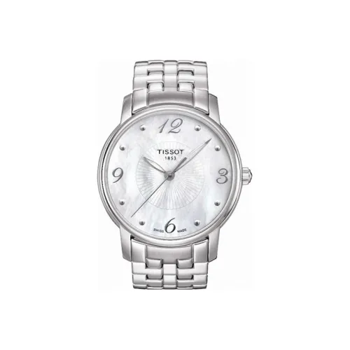 TISSOT Lihuan Collection Кварцевый механизм Женские часы 38 мм Белый циферблат Корпус из нержавеющей стали Ремешок из нержавеющей стали