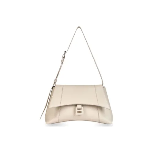Balenciaga Downtown Smooth Calfskin Crossbody Bag Shoulder Bag Women's Beige