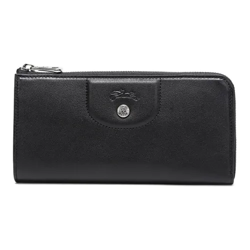 LONGCHAMP Le Pliage Sheepskin Wallet Women's Black