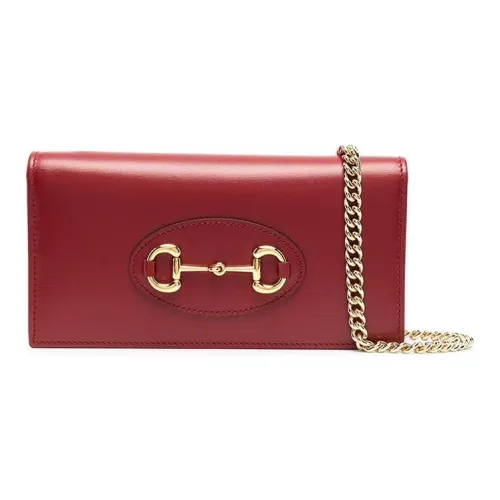 GUCCI Horsebit 1955 Кожа WOC Мини-Сумка Сумка через плечо Маленькая Женская Красная
