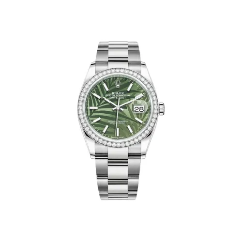 ROLEX Oyster Perpetual Datejust Коллекция Автоматический Механический Механизм Женские Часы 36 мм Зеленый Циферблат