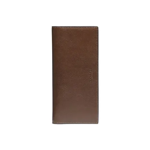COACH Breast Pocket Телячья кожа Держатель для карт Клатч Кошелек Мужской Коричневый