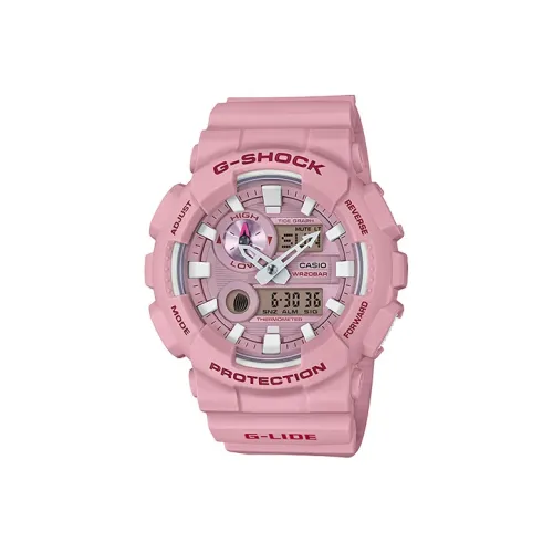 CASIO г Shock г LIDE Коллекция Кварцевый механизм Смола Ремень Часы Мужские Розовый Циферблат часов