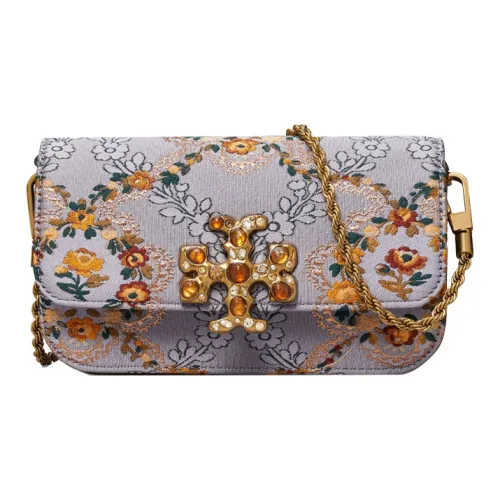 TORY BURCH ELEANOR Чехол для телефона из замши держатель для карт сумка через плечо женский синий