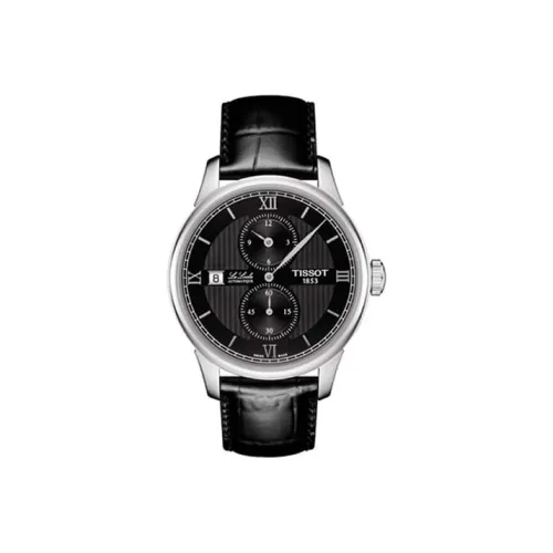TISSOT Le Locle Collection Автоматический Механический Часы Мужские Циферблат 39,3 мм Черный Естественный Кожа Ремешок
