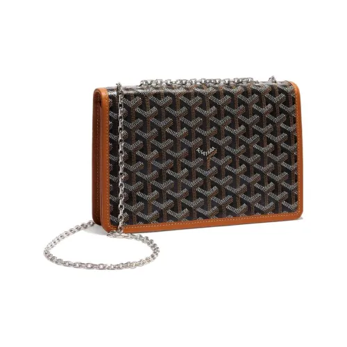 GOYARD Alexandre Iii Canvas Leather Сумка через плечо Женская Черная Коричневая