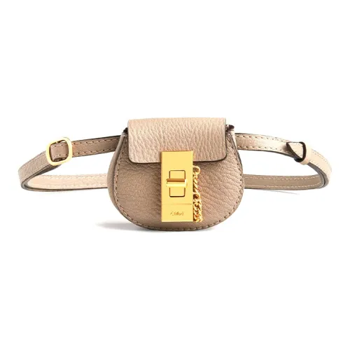 Chloe Chloé сумки Телячья кожа Бананка Запястье Сумка Мини Женская Светло-серый