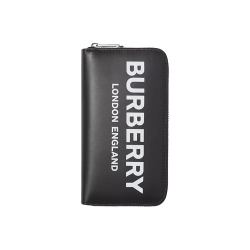 Burberry Коровья кожа Кошелек Клатч Кошелек Унисекс Черный