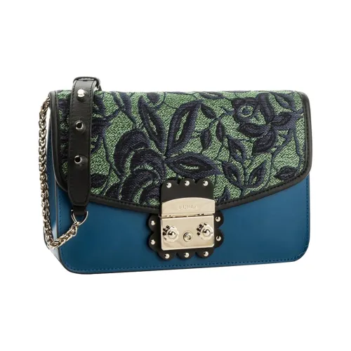 Furla Metropolis Collection Коровья кожа Сумка через плечо Средняя Женская Многоцветная