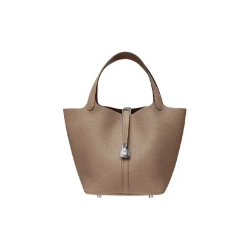 HERMES Picotin Lock Taurillon Maurice Кожа Корзинка-сумка Сумка-ведро Сумка Женская D0 Бежевый Weimar Pointer Бежевый