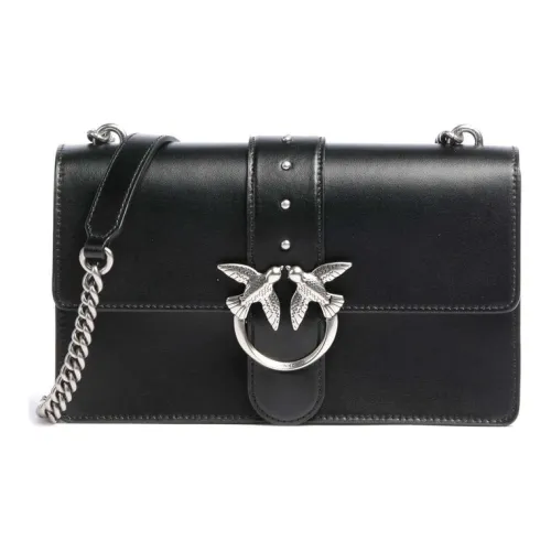 PINKO Love IconSIMPLY Коровья кожа Swallow Сумка Сумка через плечо Средний Женская Черная