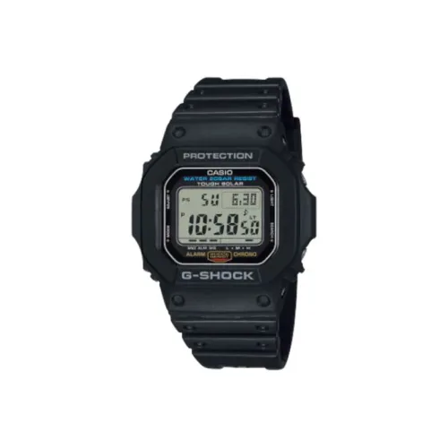 CASIO DIGITAL Collection Блок Солнечный Кварцевый механизм Смольный ремешок Часы Мужские Черный циферблат