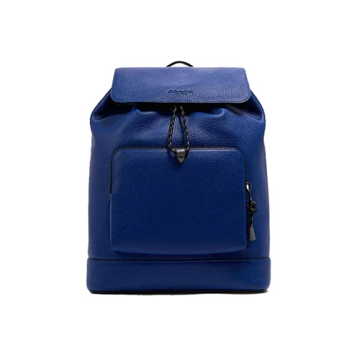 COACH Turner Кожа Рюкзак Большой Унисекс Синий