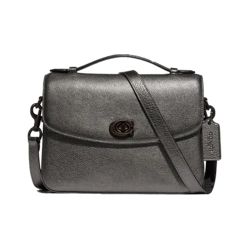COACH Cassie Коровья кожа Курьерская сумка Сумка через плечо Сумка среднего размера Женская Графитовый