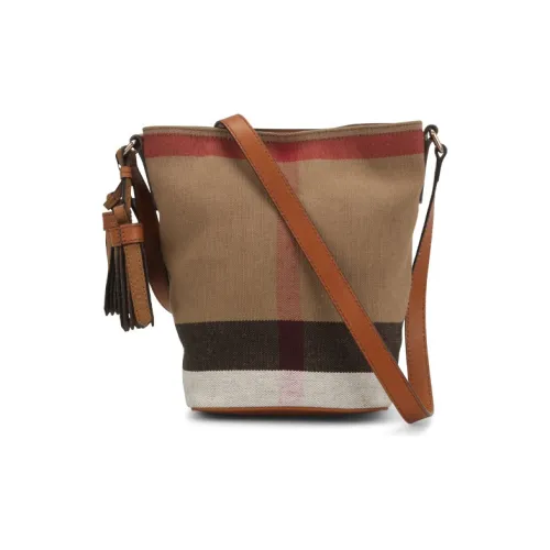 Burberry Canvas Bag Bucket Bag Shoulder Bag Crossbody Bag Regular Women's Yellow Brown