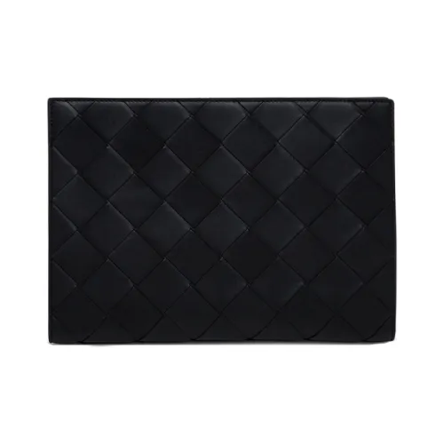 Bottega Veneta Коровья кожа кожаный кошелек для монет мужской черный