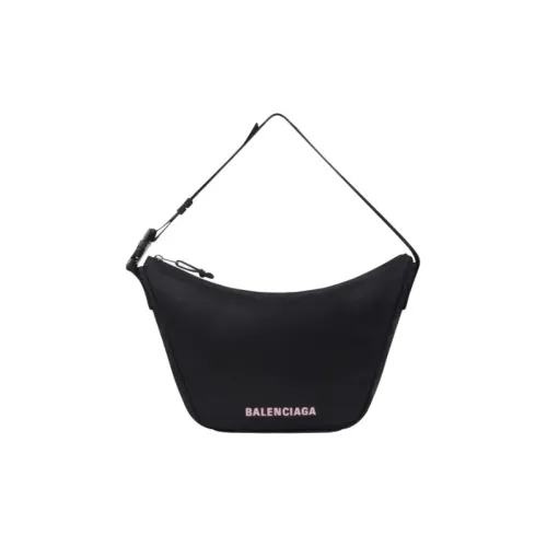 Balenciaga WHEEL Переработанный Нейлоновый Сумка через плечо Бананка Рюкзак Маленький Унисекс Черный