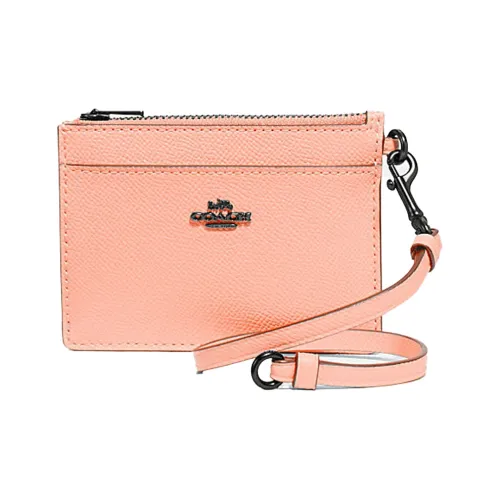 COACH Card Case Кожа Сумка через плечо Женская Румяно-розовая