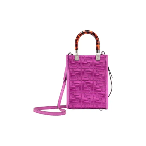 FENDI Телячья кожа Тоут Сумка Сумка для покупок Сумка через плечо Сумка Мини Женская Фиолетовая