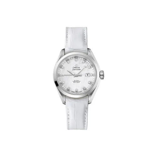 OMEGA AQUA TERRA 150 метров Автоматический Механический Механизм Женские Часы 34 мм Белый Циферблат