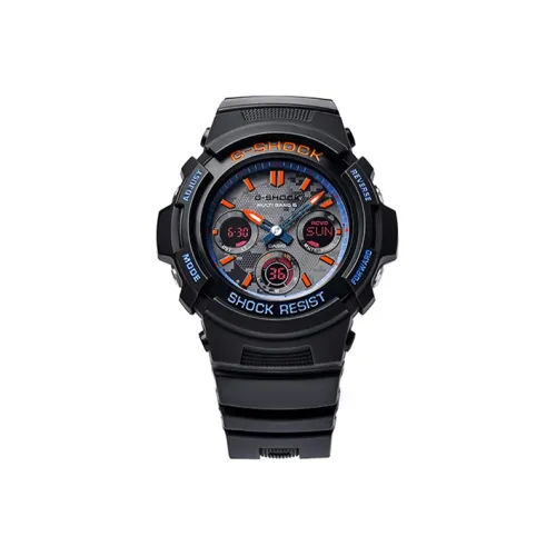 CASIO G SHOCK Collection × City Battle Theme Collection Кварцевый механизм Часы Мужские Черный циферблат AWG M100SCT 1APR