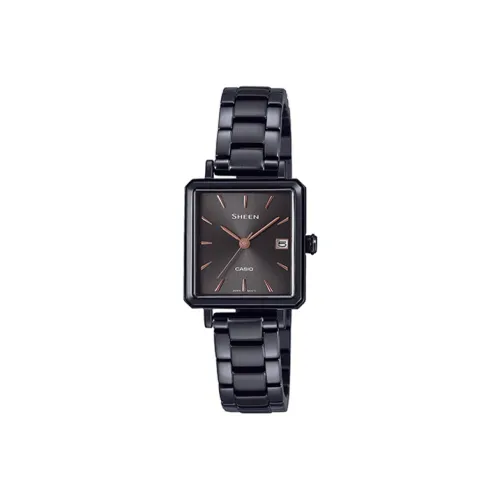 CASIO Кварцевый Movement Женские SHEEN Часы 31,1mm*22,4mm*5,9mm Черные